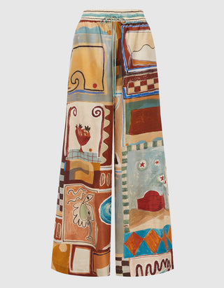 Wide-Leg Seiden-Hose Michelle