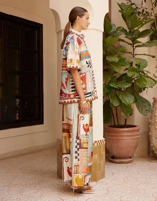 Wide-Leg Seiden-Hose Michelle