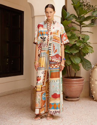 Wide-Leg Seiden-Hose Michelle