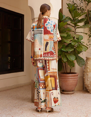 Wide-Leg Seiden-Hose Michelle