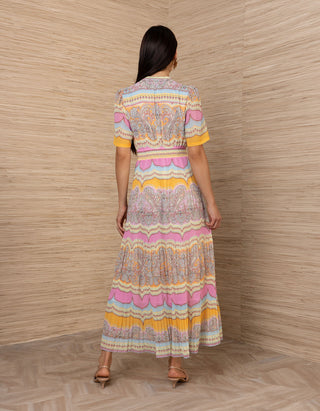 Gemustertes Maxi-Kleid Vale