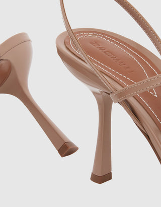 Leder-Sandale Orchid mit Blütendetails