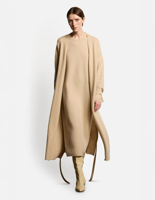 Langer Kaschmir-Mix Cardigan Atenella mit Bindegürtel