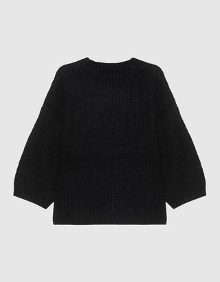 Gerippter Kaschmir-Mix Pullover Aijana