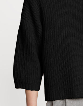 Gerippter Kaschmir-Mix Pullover Aijana