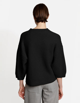 Gerippter Kaschmir-Mix Pullover Aijana