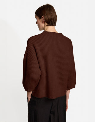 Gerippter Kaschmir-Mix Pullover Aijana