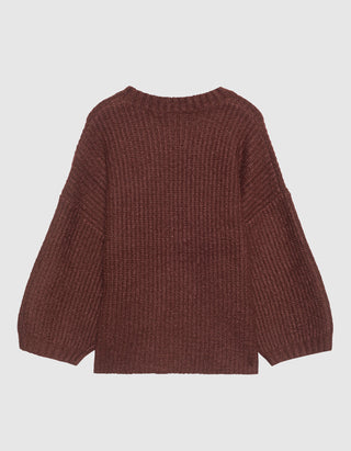 Gerippter Kaschmir-Mix Pullover Aijana