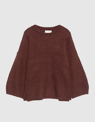 Gerippter Kaschmir-Mix Pullover Aijana