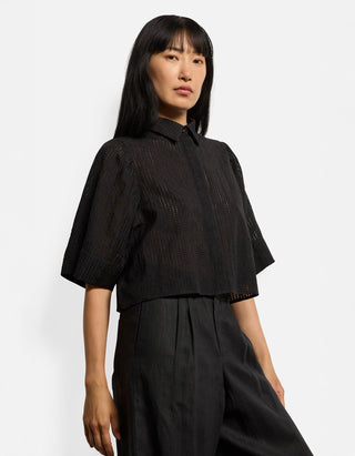 Strukturierte Bluse Rediana mit Binde-Detail am Rücken