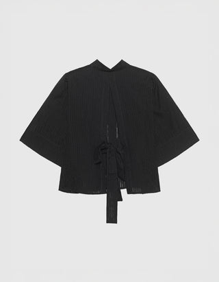 Strukturierte Bluse Rediana mit Binde-Detail am Rücken