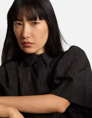 Strukturierte Bluse Rediana mit Binde-Detail am Rücken