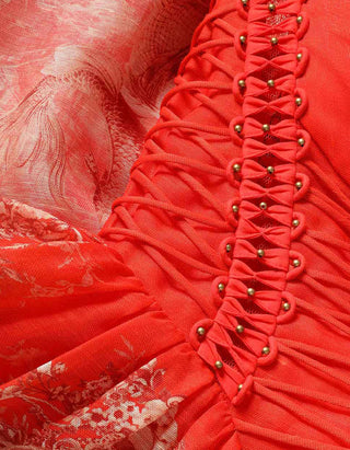 Gemustertes Leinen Mini-Kleid Rebellion Mermaid