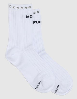 Bedruckte Socken The Half Step mit Nieten