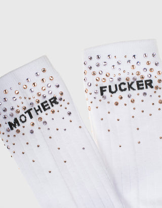 Socken mit Strasssteinen