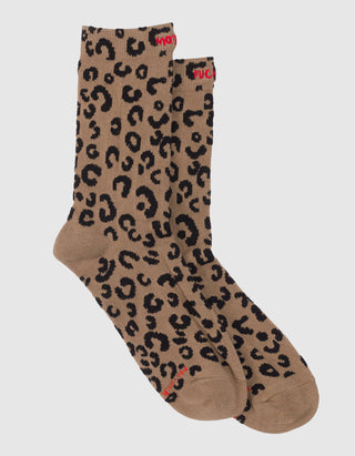 Bedruckte Socken mit Label-Stickerei