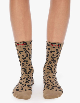 Bedruckte Socken mit Label-Stickerei
