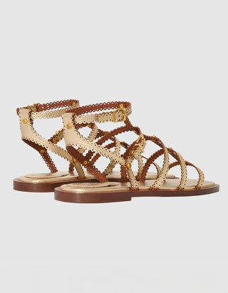 Leder-Sandalen Goldie