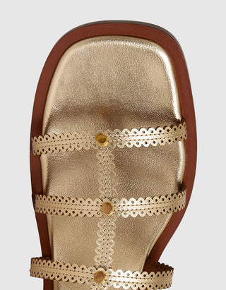 Leder-Sandalen Goldie