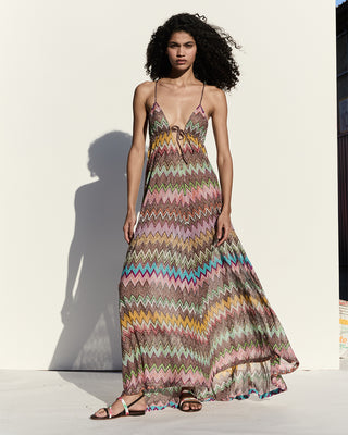 Gemustertes Cover-Up Kleid
