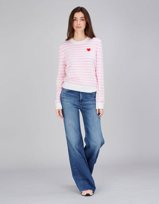 Gestreifter Wolle-Kaschmir-Pullover Charly