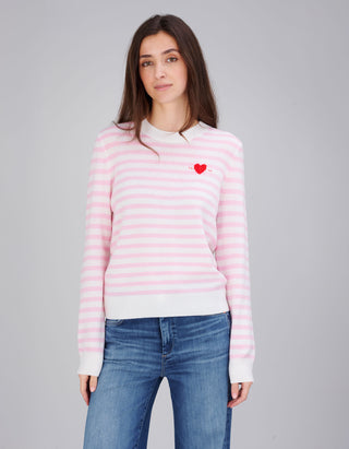 Gestreifter Wolle-Kaschmir-Pullover Charly