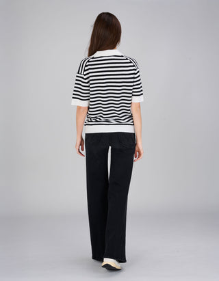 High-Waist Wide-Leg-Jeans The Roller Sneak