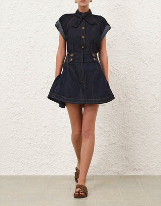 Mini-Rock Denim Cargo mit Kontrastnähten