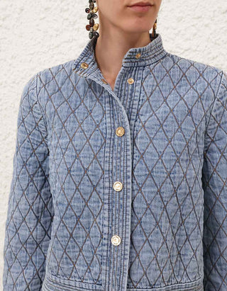 Gesteppte Jeansjacke Indra