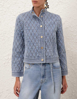 Gesteppte Jeansjacke Indra