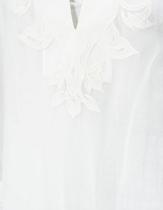 Besticktes Tunika-Kleid Indra Schleifen-Detail