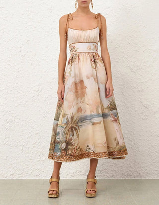 Gemustertes Midi-Kleid Mahon Picnic