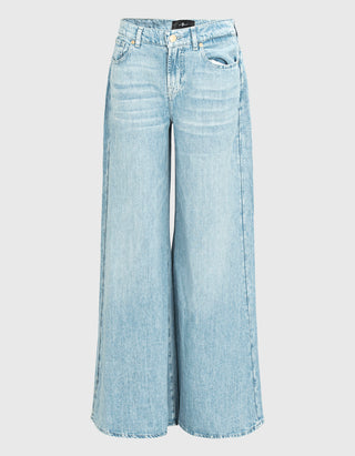 Wide-Leg Jeans mit Leinen-Anteil