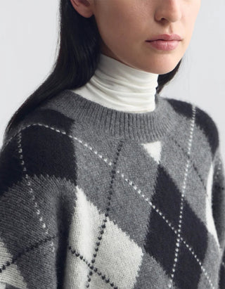 Kaschmir-Seiden-Mix Pullover Donnika Argyle