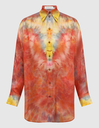 Gemusterte Seiden-Bluse Alchemy Relaxed