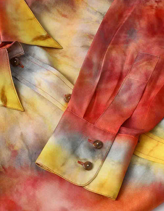 Gemusterte Seiden-Bluse Alchemy Relaxed