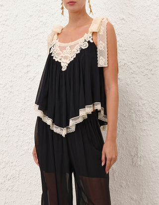 Top Roselight Cami mit Spitzendetails