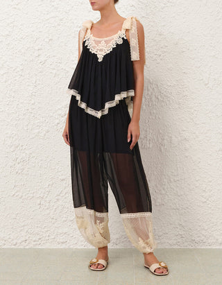 Top Roselight Cami mit Spitzendetails