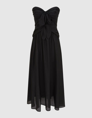 Midi Seiden-Kleid Aster Scarf