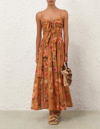 Midi-Kleid Mahon mit Schleifen-Details