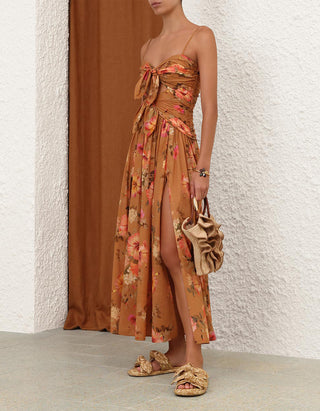 Midi-Kleid Mahon mit Schleifen-Details