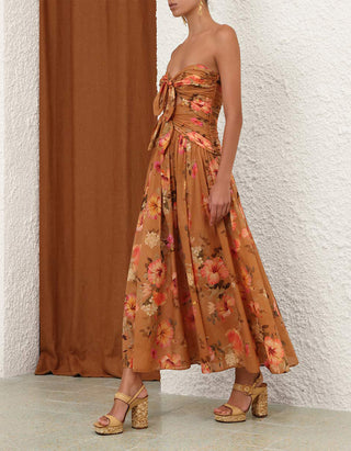 Midi-Kleid Mahon mit Schleifen-Details