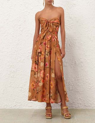 Midi-Kleid Mahon mit Schleifen-Details