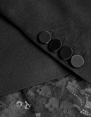 Long-Blazer Valiant mit Spitzendetails