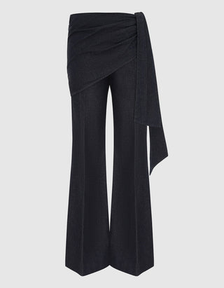 Flare-Leg Jeans Valiant mit asymmetrischem Binde-Detail