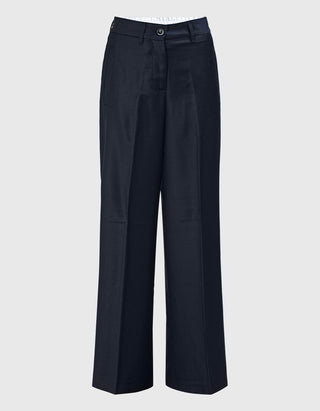 Wide-Leg Woll-Hose Astrid mit Seidenanteil