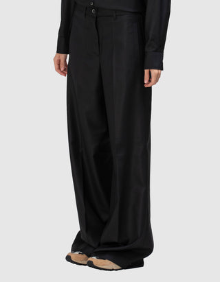 Wide-Leg Woll-Hose Astrid mit Seidenanteil