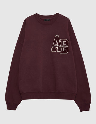 Oversize Sweatshirt mit Label-Stickerei