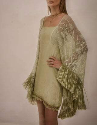 Mini-Kleid Lidoria mit weiten Spitzenärmeln
