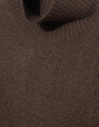 Oversize Woll-Pullover mit Stehkragen